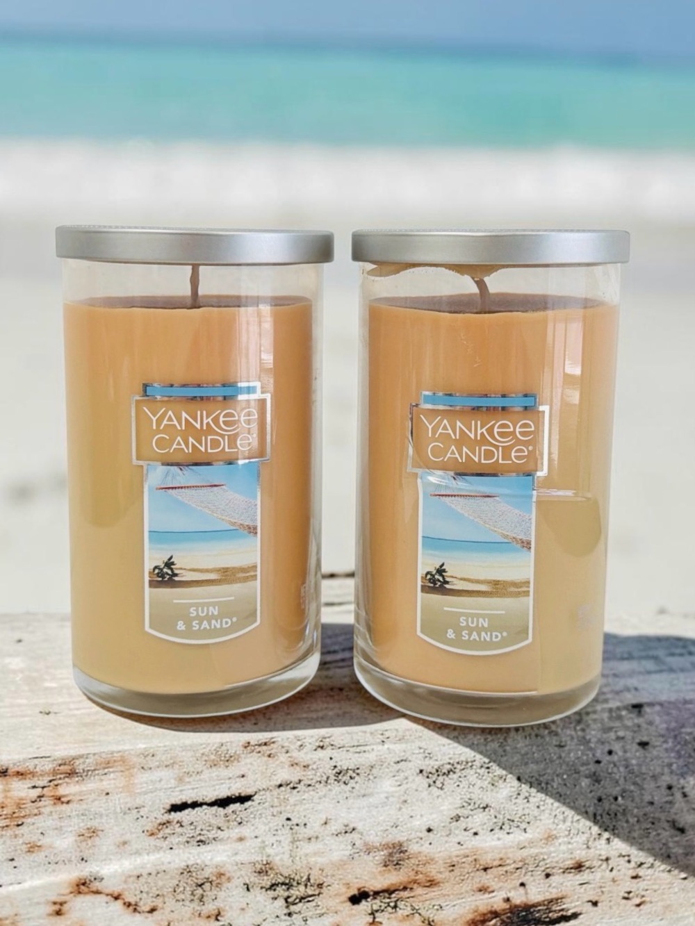 Yankee Candle Sun & Sand 12 oz. Signature One Wick Jar Beach Scent 2-pack